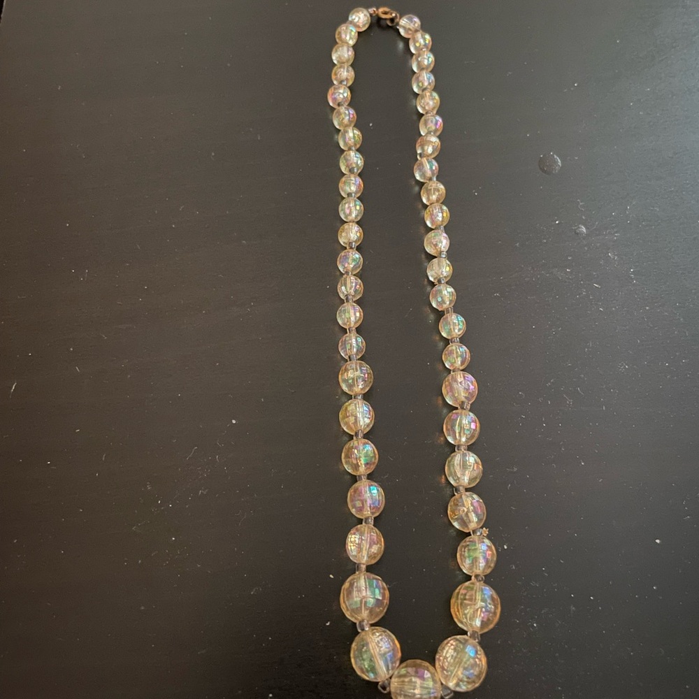 2 for $10 clear beaded necklace